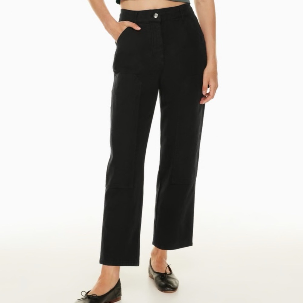 Wilfred Black Straight-Leg Utility Pants